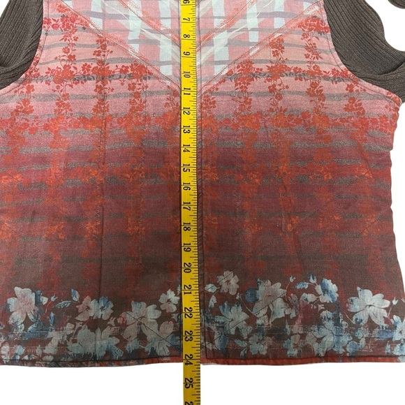 Sundance Southwestern Floral Sweater Silk Panel Bomber Jacket Womens XL Bohemian - Picture 7 of 14